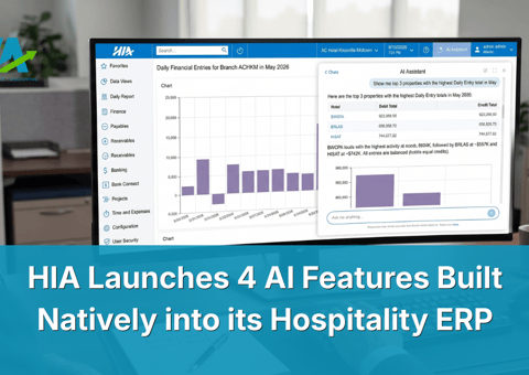 HIA Launches 4 AI Features Built Natively into its Hospitality ERP