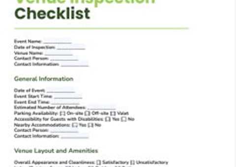 Venue Inspection Checklist