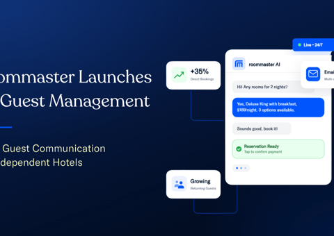 A Roommaster lança um sistema de gestão de hóspedes com inteligência artificial para levar a comunicação 24 horas por dia, 7 dias por semana, aos hóspedes de hotéis independentes.
