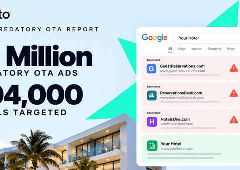 1,1 miljoen roofzuchtige advertenties richten zich wereldwijd op hotelmerken-zoekopdrachten, blijkt uit nieuw onderzoek van Operto