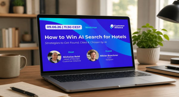 Customer Alliance lädt Hoteliers zu einem kostenlosen Webinar ein: Wie man bei der KI-Suche erfolgreich ist