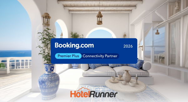 HotelRunner wird von Booking.com als Premier Plus Connectivity Partner ausgezeichnet.